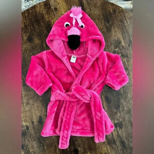HB - Hudson Baby | infants Flamingo robe. Size: 0-9mos